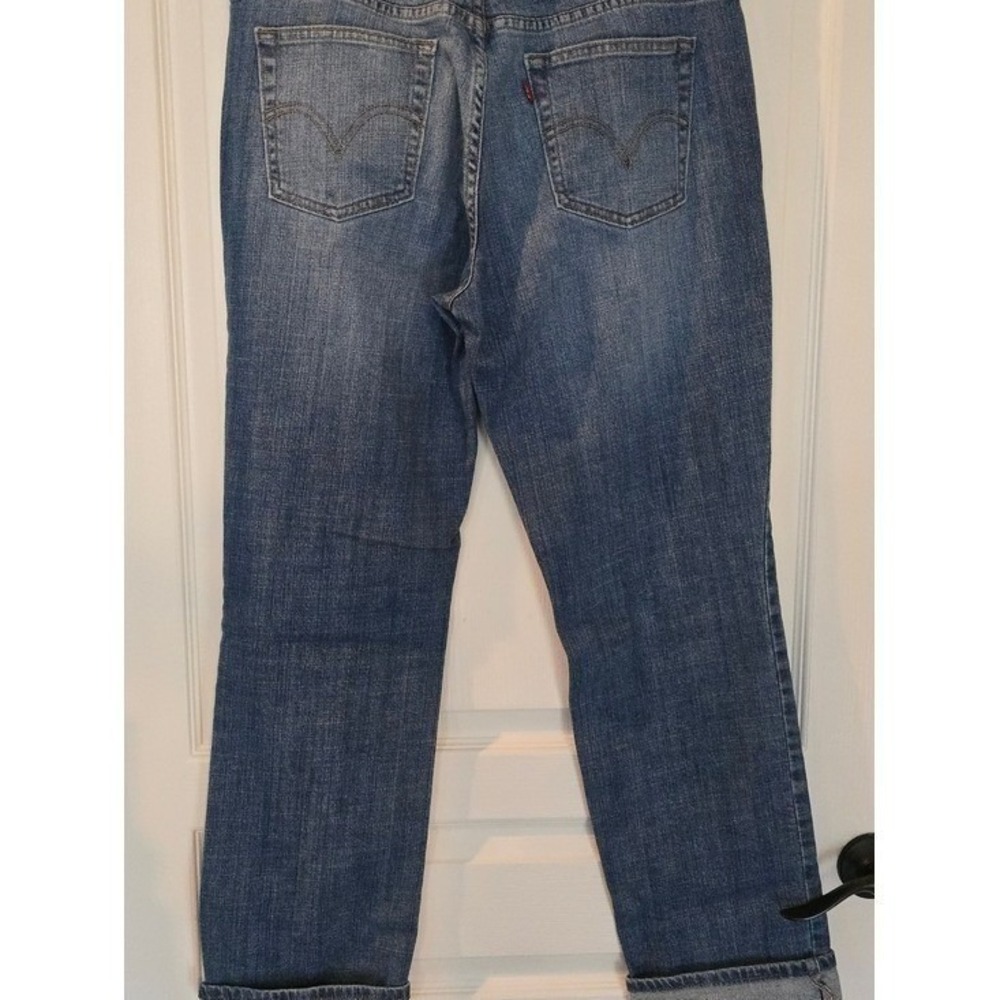 Levi's Womens Medium Wash Blue 505 Straight Leg Denim Jeans Size 12 - Picture 5 of 7